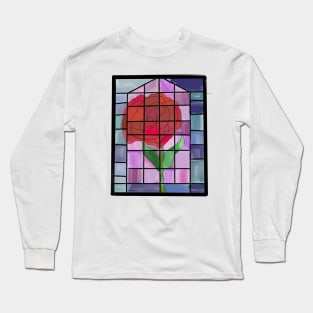 Stain glass rose Long Sleeve T-Shirt